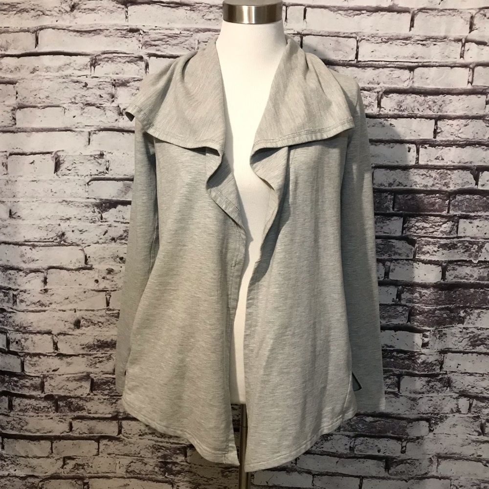 Green Tea Open Front Athletic Jacket